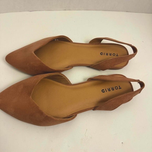 NWOT Torrid Dusty Rose Flats with Slingback and V-Shaped Vamp - Picture 1 of 6